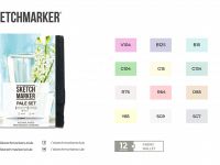 Набор маркеров Sketchmarker Pale set 12 шт
