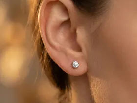 Пусеты из белого золота э4712пс05220852_white