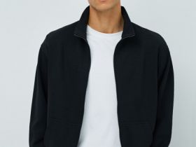 Лёгкая куртка с воротником-стойкой, Черный