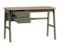 Письменный стол Бревор-3 120x60 Дуб Барбера/Оливковый