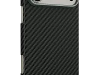 Чехол-накладка Keephone Kevlar Diago MagSafe для Apple iPhone 17 Pro Max кевлар (арамид) черно-серый в полоску