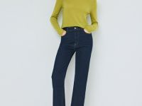 Полупрозрачный джемпер из шерсти альпака, Зеленый