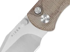 Складной нож Kizer Drop Bear 2, сталь Nitro-V, рукоять микарта, коричневый
