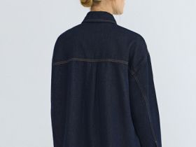 Джинсовая куртка-рубашка, Синий