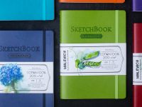 Скетчбук для акварели Малевичъ 14,5х19,5 18 л 200 г, 100% хлопок, фиолетовый