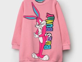 Платье из футера с начесом с принтом Looney Tunes