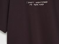 Футболка с текстовой вышивкой, Фиолетовый