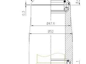 Рулевая колонка FSA NO.54 для вилок 1"1/4 в конусную рулевую трубу gnn (черный посадочный 42 и 47.1 мм / внешний 47.6 и 52 мм)
