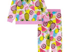 Комплект для девочки: толстовка, брюки из футера