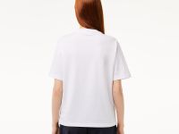 Женская футболка Lacoste Loose Fit из мягкого хлопка