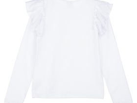 Фуфайка трикотажная для девочек (футболка с длинными рукавами)