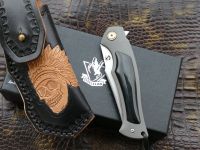 Складной нож Steelclaw Алыча, сталь ламинат SKD-11, рукоять алюминий/рог