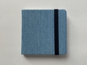 Скетчбук для акварели Potentate "Джинс" LX-12 12х12 см 24 л 300 г хлопок, с резинкой