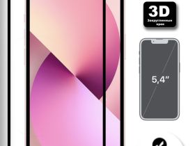 Защитное стекло Remax Tempered Glass 3D 9H для Apple iPhone 13 mini цветное (черный)