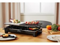 Rommelsbacher Гриль-раклетница Rommelsbacher RCS / 1350 Вт / на 8 человек / нержавеющая сталь / камень для гриля / антипригарное покрытие
