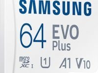 Карта памяти Samsung MicroSDXC EVO Plus 64 ГБ белый