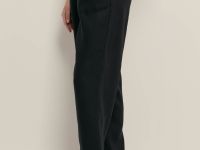 Брюки прямого кроя с добавлением льна