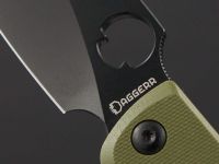 Cкладной нож Daggerr Sting XL, olive DLC, сталь D2, рукоять G10