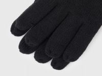 Вязаные утеплённые перчатки, Черный
