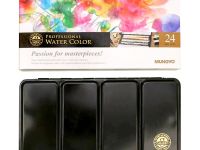 Набор акварели Mungyo "Gallery" 24 цв кюветы в металлической коробке