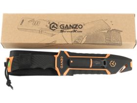 Нож Ganzo G8012V2-OR c паракордом, сталь 8CR13, рукоять пластик