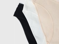 Трусы-слипы с кружевом для девочек, 3 шт., Черный