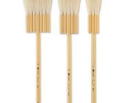 Кисть из козы "Сонет", трубчатый флейц, 7 линий, бамбуковая ручка, №50 (50 мм)