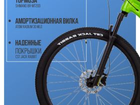 Горный велосипед Atom Bion Seven 20, год 2024, цвет Зеленый, ростовка 15