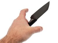 Фиксированный нож Morpheus Tezis, сталь VG-10, рукоять ТПЭ, черный