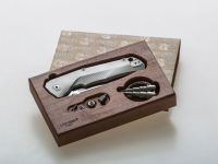 Нож складной LionSteel T.R.E. Blue Titanium, TRE BL, сталь M390, рукоять титан