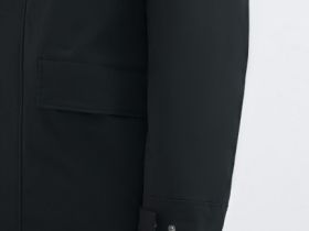 Утеплённая парка с капюшоном, Черный