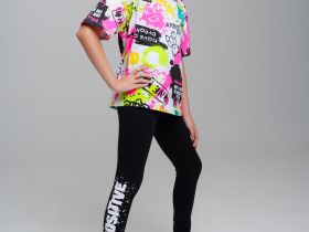 Брюки трикотажные для девочек (легинсы), 2 пары в комплекте