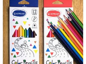 Набор карандашей цветных трехгранных Acmeliae 12 цв, в картонном футляре