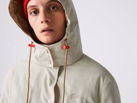 Женская парка Lacoste с утеплённой подкладкой