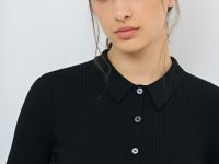 Кардиган в рубчик, Черный