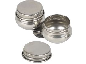 Масленка двойная металлическая с крышками Малевичъ