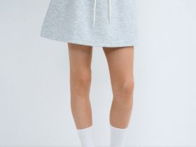 Трикотажная юбка для девочек, Серый