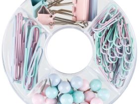 Набор офисных принадлежностей MESHU "Dew", 89 предметов, пастельные цвета, пластиковый пенал