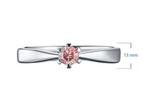 Классическое кольцо из белого золота э0912кц09190150_pink