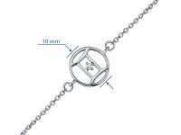 Браслет из серебра с бриллиантом э0601бр06210511