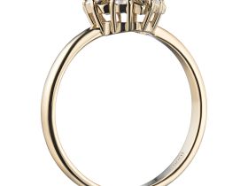 Классическое кольцо из желтого золота с бриллиантами э0301кц10170800