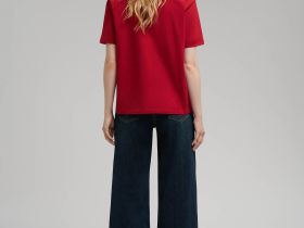 Удлиненная футболка прямого кроя