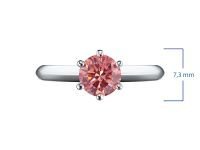 Помолвочное кольцо из белого золота э4012кц01178400_pink