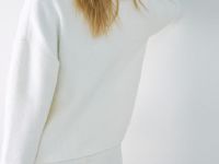 Мягкий джемпер оверсайз, Белый