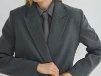 Двубортный жакет, Серый