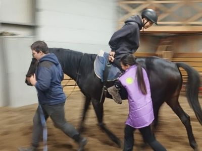 Занятия по иппотерапии проводят в конно-спортивном комплексе АГАТУ