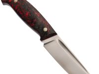 Нож Стрела, сталь Elmax, рукоять карбон, черно-красный