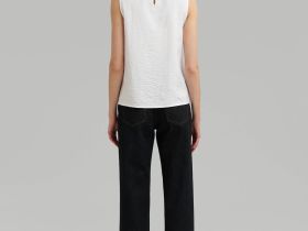 Свободный топ из жатой ткани