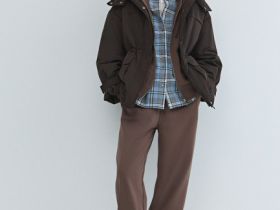 Куртка-парка с капюшоном, Коричневый