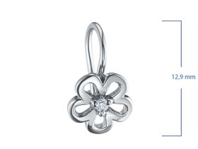 Серьги из серебра с бриллиантами э0601сг04210526